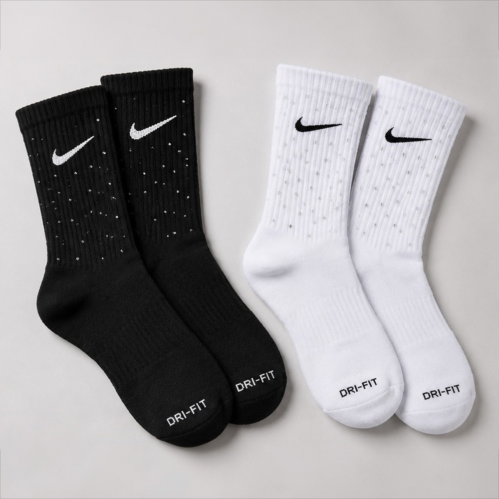 Nike Bedazzled Crew Socks