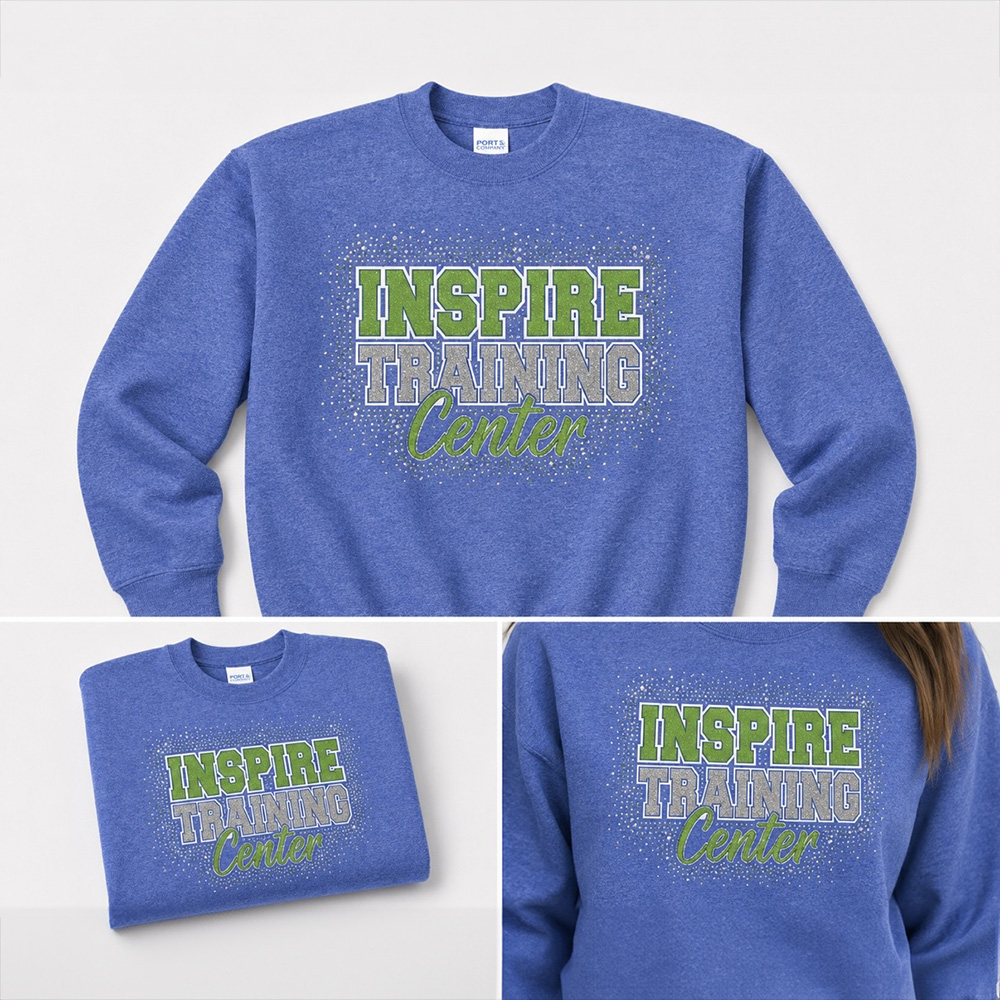 Inspire Training Center Sweatshirt with Rhinestones